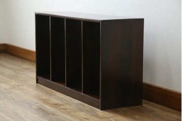 和製アンティーク　昭和レトロ　シンプルなデザインが取り入れやすい本棚　(R-070181)