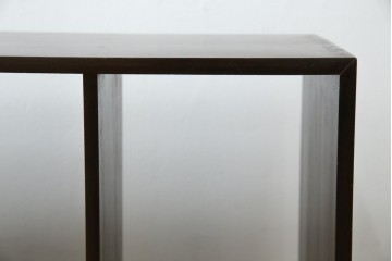 和製アンティーク　昭和レトロ　シンプルなデザインが取り入れやすい本棚　(R-070181)