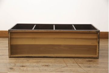 和製アンティーク　昭和レトロ　シンプルなデザインが取り入れやすい本棚(本立て、オープンラック、ブックシェルフ)(R-070181)