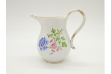 ドイツ　マイセン　Meissen　ベーシックフラワー　二つ花　大胆に描かれた花達が華やぎをもたらしてくれるクリーマー(洋食器、ミルクジャー、ミルクポット)(R-070191)