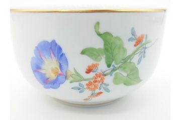 ドイツ　マイセン　Meissen　ベーシックフラワー　二つ花　置いてあるだけでもおしゃれなシュガーポット(洋食器、蓋付きボックス、ボンボン、小物入れ)(R-070192)