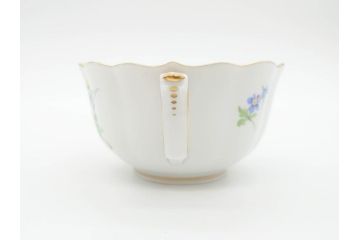 ドイツ　マイセン　Meissen　ベーシックフラワー　二つ花　ティータイムが華やかになるティーカップ&ソーサー2客セット(洋食器、C&S)(R-070193)