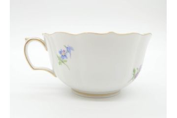 ドイツ　マイセン　Meissen　ベーシックフラワー　二つ花　ティータイムが華やかになるティーカップ&ソーサー2客セット(洋食器、C&S)(R-070193)