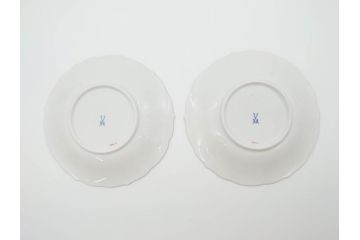 ドイツ　マイセン　Meissen　ベーシックフラワー　二つ花　ティータイムが華やかになるティーカップ&ソーサー2客セット(洋食器、C&S)(R-070193)