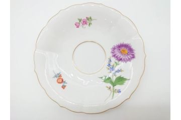 ドイツ　マイセン　Meissen　ベーシックフラワー　二つ花　ティータイムが華やかになるティーカップ&ソーサー2客セット(洋食器、C&S)(R-070193)