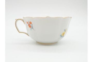 ドイツ　マイセン　Meissen　ベーシックフラワー　二つ花　ティータイムが華やかになるティーカップ&ソーサー3客セット(洋食器、C&S)(R-070195)
