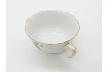 ドイツ　マイセン　Meissen　ベーシックフラワー　二つ花　ティータイムが華やかになるティーカップ&ソーサー3客セット(洋食器、C&S)(R-070195)