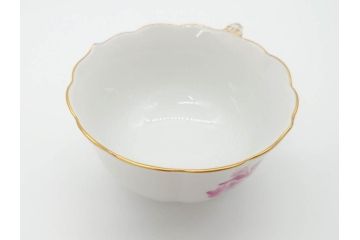 ドイツ　マイセン　Meissen　ベーシックフラワー　二つ花　ティータイムが華やかになるティーカップ&ソーサー3客セット(洋食器、C&S)(R-070195)