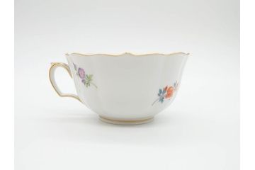 ドイツ　マイセン　Meissen　ベーシックフラワー　二つ花　ティータイムが華やかになるティーカップ&ソーサー3客セット(洋食器、C&S)(R-070195)