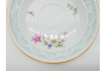 ベルリン　KPM(ベルリン王立磁器製陶所)　KURLAND　クアランド　クラシックな雰囲気溢れるティーカップ&ソーサー3客セット(ケーピーエムベルリン、C&S、王笏、洋食器)(R-070196)
