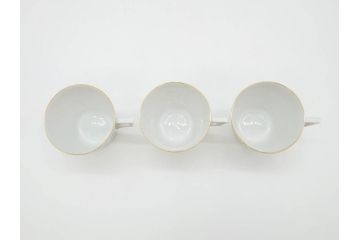 ベルリン　KPM(ベルリン王立磁器製陶所)　KURLAND　クアランド　クラシックな雰囲気溢れるティーカップ&ソーサー3客セット(ケーピーエムベルリン、C&S、王笏、洋食器)(R-070197)