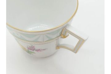 ベルリン　KPM(ベルリン王立磁器製陶所)　KURLAND　クアランド　クラシックな雰囲気溢れるティーカップ&ソーサー3客セット(ケーピーエムベルリン、C&S、王笏、洋食器)(R-070197)
