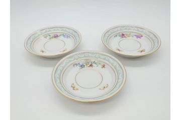 ベルリン　KPM(ベルリン王立磁器製陶所)　KURLAND　クアランド　クラシックな雰囲気溢れるティーカップ&ソーサー3客セット(ケーピーエムベルリン、C&S、王笏、洋食器)(R-070197)