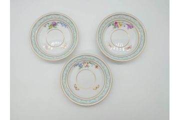 ベルリン　KPM(ベルリン王立磁器製陶所)　KURLAND　クアランド　クラシックな雰囲気溢れるティーカップ&ソーサー3客セット(ケーピーエムベルリン、C&S、王笏、洋食器)(R-070197)