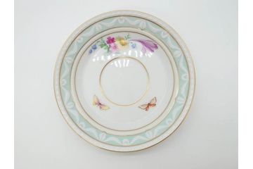 ベルリン　KPM(ベルリン王立磁器製陶所)　KURLAND　クアランド　クラシックな雰囲気溢れるティーカップ&ソーサー3客セット(ケーピーエムベルリン、C&S、王笏、洋食器)(R-070197)