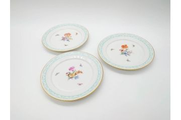ベルリン　KPM(ベルリン王立磁器製陶所)　KURLAND　クアランド　クラシックな雰囲気が素敵なプレート3枚セット(ケーピーエムベルリン、王笏、皿、洋食器)(R-070199)