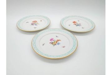 ベルリン　KPM(ベルリン王立磁器製陶所)　KURLAND　クアランド　クラシックな雰囲気が素敵なプレート3枚セット(ケーピーエムベルリン、王笏、皿、洋食器)(R-070199)