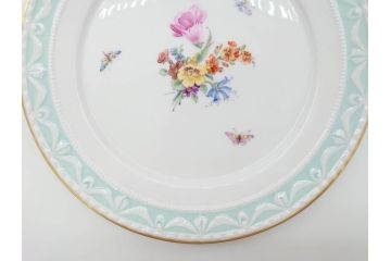 ベルリン　KPM(ベルリン王立磁器製陶所)　KURLAND　クアランド　クラシックな雰囲気が素敵なプレート3枚セット(ケーピーエムベルリン、王笏、皿、洋食器)(R-070199)
