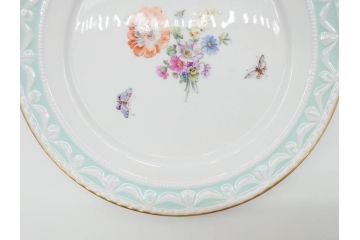 ベルリン　KPM(ベルリン王立磁器製陶所)　KURLAND　クアランド　クラシックな雰囲気が素敵なプレート3枚セット(ケーピーエムベルリン、王笏、皿、洋食器)(R-070199)