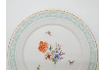 ベルリン　KPM(ベルリン王立磁器製陶所)　KURLAND　クアランド　クラシックな雰囲気が素敵なプレート3枚セット(ケーピーエムベルリン、王笏、皿、洋食器)(R-070199)
