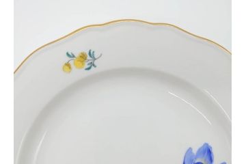 ドイツ　マイセン　Meissen　ベーシックフラワー　二つ花　それぞれ違った花達が食卓のアクセントになるプレート5枚セット(皿、洋食器)(R-070200)