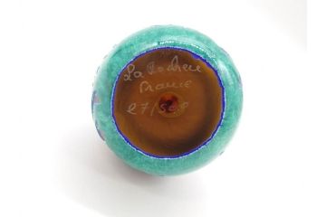 フランス　ラ・ロシェール　La Rochere　卵型　ガラス製　使いやすいデザインのペーパーウェイト(アイリス、置物、ディスプレイ)(R-070209)