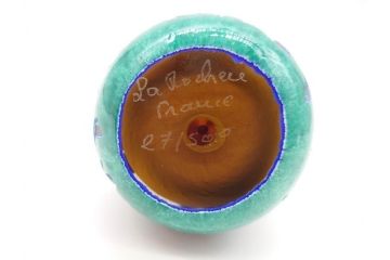 フランス　ラ・ロシェール　La Rochere　卵型　ガラス製　使いやすいデザインのペーパーウェイト(アイリス、置物、ディスプレイ)(R-070209)