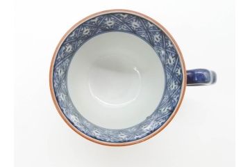 加藤利昌　清水焼　染付　祥瑞文　落ち着いた雰囲気が素敵なコーヒーカップ&ソーサー6客セット(珈琲碗皿、和食器)(R-070212)