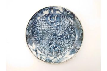 加藤利昌　清水焼　染付　祥瑞文　落ち着いた雰囲気が素敵なコーヒーカップ&ソーサー6客セット(珈琲碗皿、和食器)(R-070212)