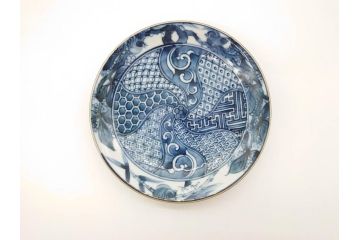 加藤利昌　清水焼　染付　祥瑞文　落ち着いた雰囲気が素敵なコーヒーカップ&ソーサー6客セット(珈琲碗皿、和食器)(R-070212)