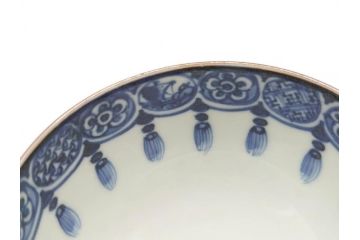 加藤利昌　清水焼　染付　描かれた鳳凰が美しい蓋付き湯呑み5客セット(和食器、湯のみ、茶碗)(R-070213)