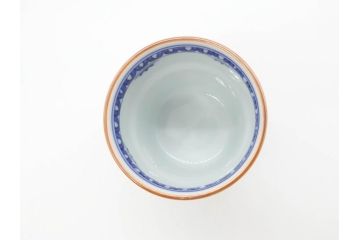 松谷窯　叶松谷(道夫)　祥瑞意　馬画削　多様なデザインが目を惹く湯呑み(五良大甫呉祥瑞造、共箱付き、湯のみ、和食器)(R-070217)