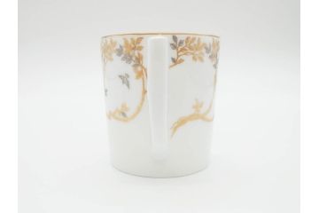 大倉陶園(OKURA、OAC)　フクロウ　ゴールドのデザインが優美な印象を与えるマグカップ(洋食器、箱付き、梟、リス)(R-070218)
