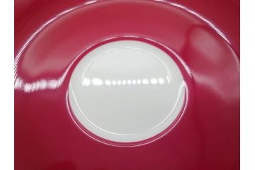 大倉陶園(OKURA、OAC)　色蒔き(マロン)　シンプルながら上品な雰囲気を醸し出すモーニングカップ&ソーサー(洋食器、C&S、箱付き、マローネ、マルーン)(R-070222)