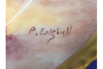 イギリス　ROYAL WORCESTER(ロイヤルウースター)　ペインテッドフルーツ　スモモ　約20cm　一つ一つ丁寧に絵付けされた意匠が美しいプレート(ハンドペイント、箱付き、洋食器、皿、すもも、プラム)(R-070224)
