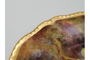 イギリス　ROYAL WORCESTER(ロイヤルウースター)　ペインテッドフルーツ　約20cm　一つ一つ丁寧に絵付けされた意匠が美しいプレート(ハンドペイント、箱付き、洋食器、皿)(R-070225)