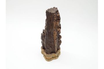 時代物　中国古玩　鑑賞石　盆石　台付(置物、ディスプレイ、台座付き)(R-070226)
