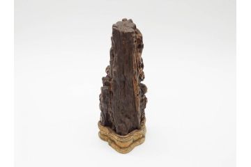 時代物　中国古玩　鑑賞石　盆石　台付(置物、ディスプレイ、台座付き)(R-070226)
