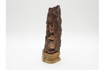 時代物　中国古玩　鑑賞石　盆石　台付(置物、ディスプレイ、台座付き)(R-070226)