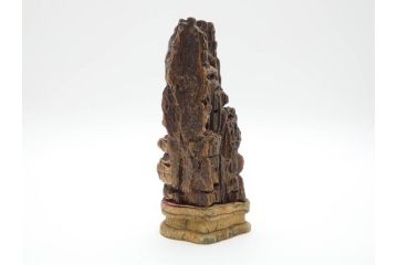 時代物　中国古玩　鑑賞石　盆石　台付(置物、ディスプレイ、台座付き)(R-070226)