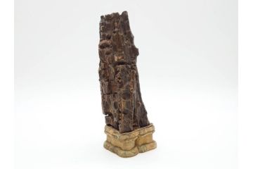 時代物　中国古玩　鑑賞石　盆石　台付(置物、ディスプレイ、台座付き)(R-070226)