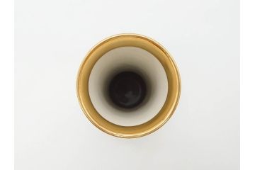 ドイツ　アッカーマン&フリッツ(Ackermann&Fritze)　金彩　ハンドペイント　繊細なデザインが優美な印象を放つフラワーベース(gute Nacht、花器、花瓶、花入)(R-070227)