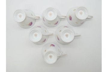 大倉陶園(OKURA、OAC)　カトレア　気品が感じられるティーカップ&ソーサー6客セット(洋食器、洋蘭、オーキッド)(R-070230)