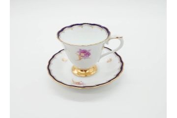 大倉陶園(OKURA、OAC)　カトレア　気品が感じられるティーカップ&ソーサー6客セット(洋食器、洋蘭、オーキッド)(R-070230)