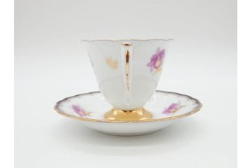 大倉陶園(OKURA、OAC)　カトレア　気品が感じられるティーカップ&ソーサー6客セット(洋食器、洋蘭、オーキッド)(R-070230)