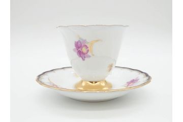 大倉陶園(OKURA、OAC)　カトレア　気品が感じられるティーカップ&ソーサー6客セット(洋食器、洋蘭、オーキッド)(R-070230)