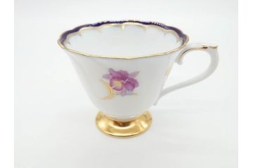 大倉陶園(OKURA、OAC)　カトレア　気品が感じられるティーカップ&ソーサー6客セット(洋食器、洋蘭、オーキッド)(R-070230)