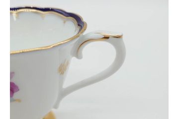大倉陶園(OKURA、OAC)　カトレア　気品が感じられるティーカップ&ソーサー6客セット(洋食器、洋蘭、オーキッド)(R-070230)