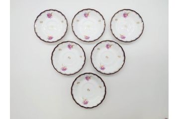大倉陶園(OKURA、OAC)　カトレア　気品が感じられるティーカップ&ソーサー6客セット(洋食器、洋蘭、オーキッド)(R-070230)