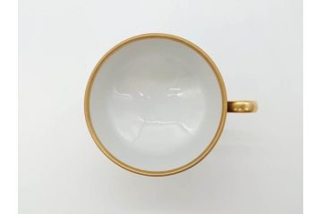 東ドイツ　リヒテ社　Lichte Echt Kobalt　金彩　コバルト　落ち着いた紺色に金の装飾が美しいカップ&ソーサー6客セット(洋食器、C&S)(R-070231)